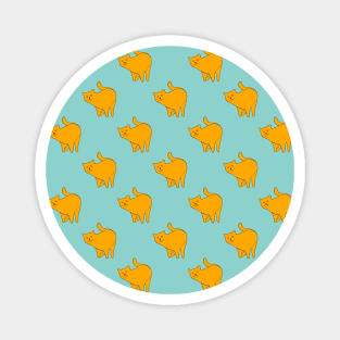 Cute Yellow Cat Pattern Magnet